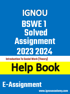 IGNOU BSWE 1 Solved Assignment 2023 2024